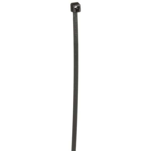 Cable Tie, 8 in L, 2 in Max Bundle Dia., Black, Nylon 6/6, 18 lb Strength, 1000 PK